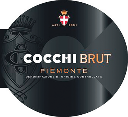 Etichetta del vino Piemonte Cocchi Brut