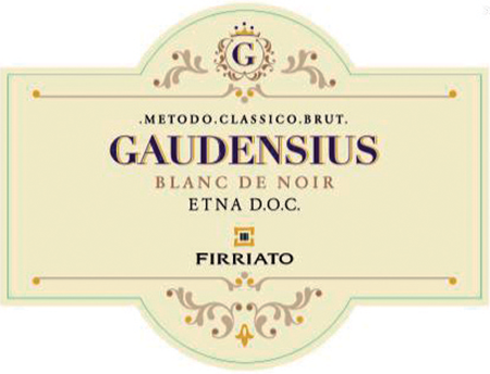 Etichetta del vino Etna Gaudensius Blanc de Noir Brut