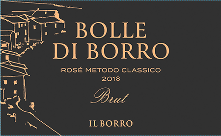 Etichetta del vino Bolle di Borro Rosé Brut 2018