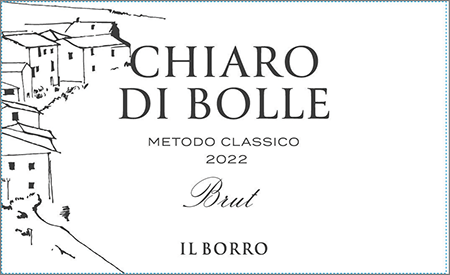 Etichetta del vino Chiaro di Bolle Brut 2022