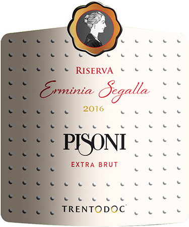 Etichetta del vino Trento Riserva Erminia Segalla Extra Brut 2016