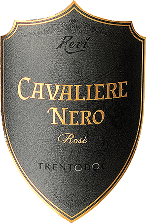 Etichetta del vino Trento Riserva Cavaliere Nero Rosé Extra Brut 2018