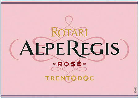 Etichetta del vino Trento Alpe Regis Rosé Brut 2020
