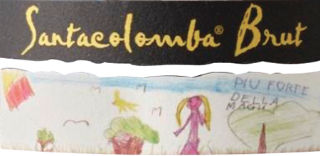 Etichetta del vino Santacolomba Brut Nature