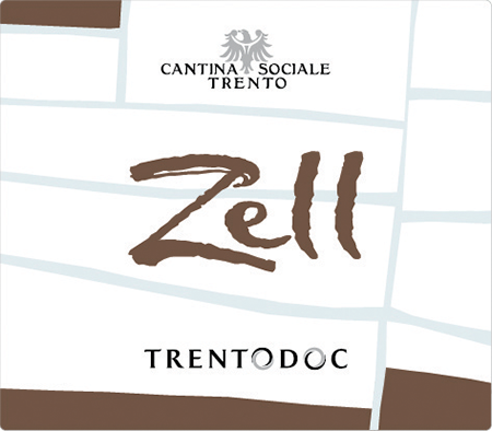 Etichetta del vino Trento Zell Brut