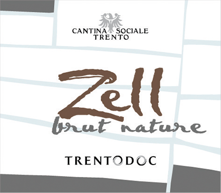 Etichetta del vino Trento Zell Brut Nature