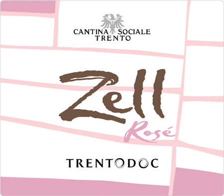 Etichetta del vino Trento Zell Rosé Brut