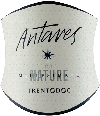 Etichetta del vino Trento Antares Brut Nature 2021