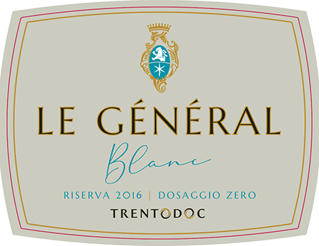 Etichetta del vino Trento Riserva Le Général Blanc Dosaggio Zero 2016