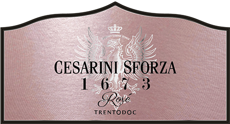 Etichetta del vino Trento 1673 Rosé Brut 2017