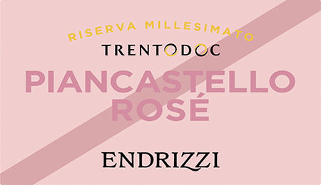 Etichetta del vino Trento Riserva Piancastello Rosé Brut 2019