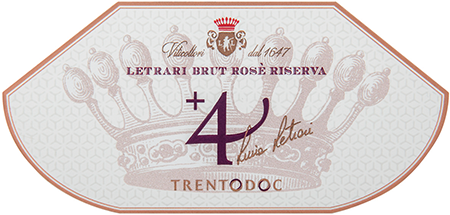 Etichetta del vino Trento Riserva + 4 Rosé Brut 2015