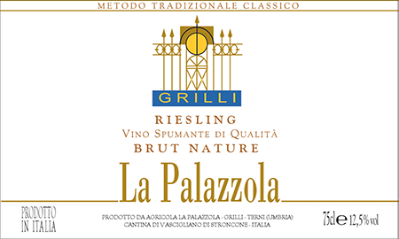 Etichetta del vino Riesling Brut Nature 2018