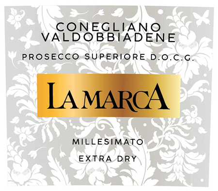 Etichetta del vino Conegliano Valdobbiadene Prosecco Superiore Extra Dry 2023