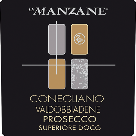 Etichetta del vino Conegliano Valdobbiadene Prosecco Superiore Brut