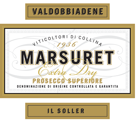 Etichetta del vino Valdobbiadene Prosecco Superiore Il Soller Extra Dry
