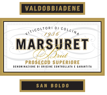 Etichetta del vino Valdobbiadene Prosecco Superiore San Boldo Brut
