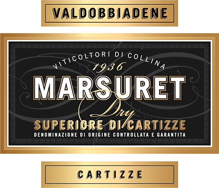 Etichetta del vino Valdobbiadene Superiore di Cartizze Dry 2024