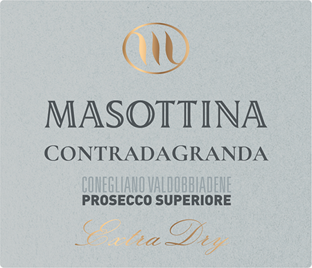 Etichetta del vino Conegliano Valdobbiadene Prosecco Superiore ContradaGranda Extra Dry