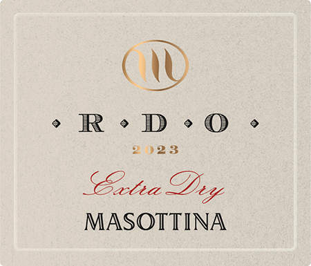Etichetta del vino Conegliano Valdobbiadene Prosecco Superiore Rive di Ogliano R.D.O. Levante Extra Dry 2023
