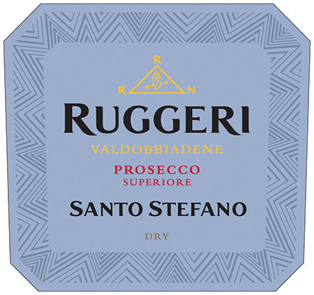 Etichetta del vino Valdobbiadene Prosecco Superiore Santo Stefano Dry