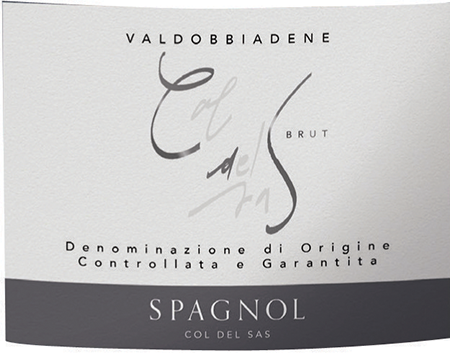 Etichetta del vino Valdobbiadene Col del Sas Brut