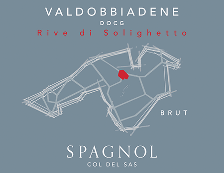 Etichetta del vino Valdobbiadene Rive di Solighetto Col del Sas Brut 2022