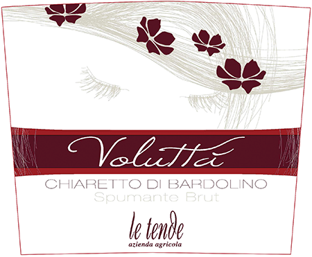 Etichetta del vino Chiaretto di Bardolino Voluttà Brut