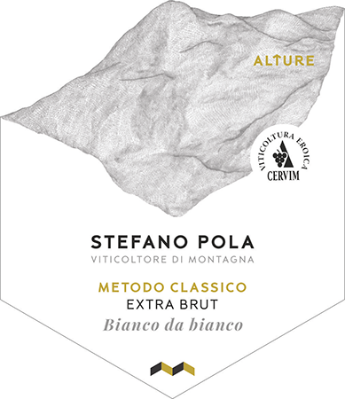 Etichetta del vino Alture Bianco da Bianco Extra Brut
