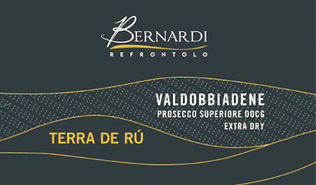 Etichetta del vino Valdobbiadene Prosecco Superiore Terra de Rú Extra Dry 2024