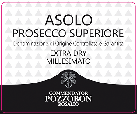 Etichetta del vino Asolo Prosecco Superiore Extra Dry 2023