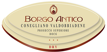 Etichetta del vino Conegliano Valdobbiadene Prosecco Superiore Dry 2023