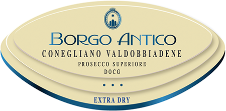 Etichetta del vino Conegliano Valdobbiadene Prosecco Superiore Extra Dry 2023