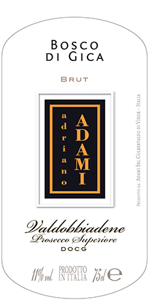 Etichetta del vino Valdobbiadene Prosecco Superiore Bosco di Gica Brut