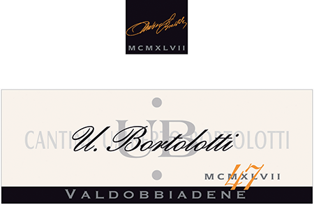 Etichetta del vino Valdobbiadene U. Bortolotti 47 Extra Dry