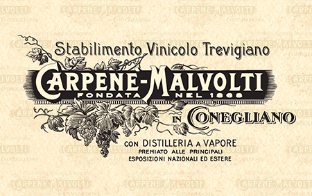 Etichetta del vino Conegliano Valdobbiadene Prosecco Superiore 1868 Extra Dry