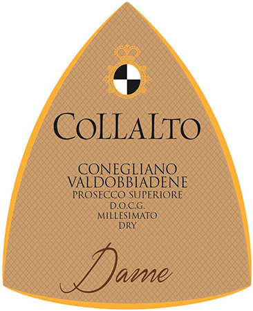 Etichetta del vino Conegliano Valdobbiadene Prosecco Superiore Collalto Dame Dry 2023
