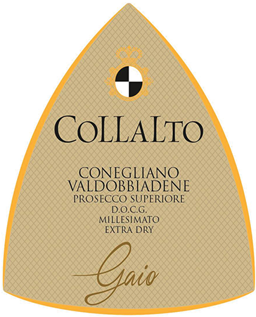 Etichetta del vino Conegliano Valdobbiadene Prosecco Superiore Gaio Extra Dry 2024