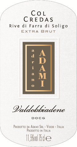 Etichetta del vino Valdobbiadene Rive di Farra di Soligo Col Credas Extra Brut 2024