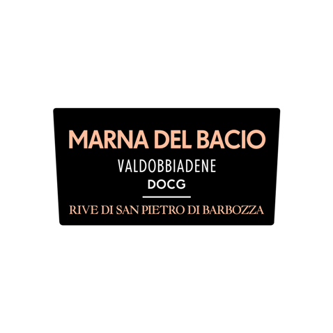 Etichetta del vino Valdobbiadene Rive di San Pietro di Barbozza Marna del Bacio Extra Brut 2024