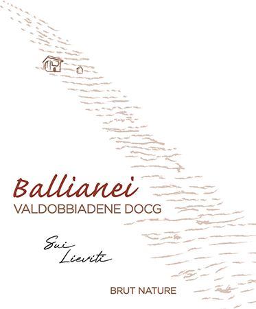 Etichetta del vino Valdobbiadene Sui lieviti Brut Nature 2023