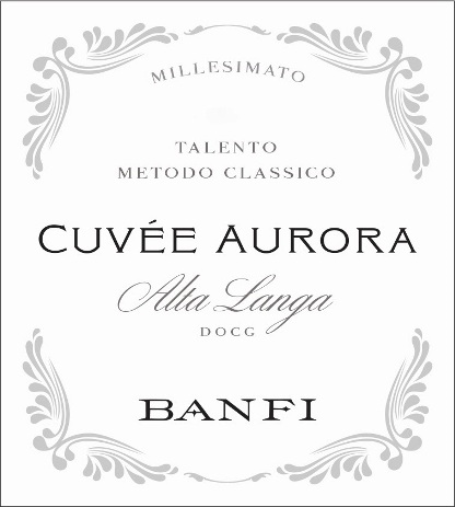 Etichetta del vino Alta Langa Talento Cuvée Aurora Extra Brut 2020