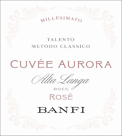 Etichetta del vino Alta Langa Talento Cuvée Aurora Rosé Extra Brut 2021