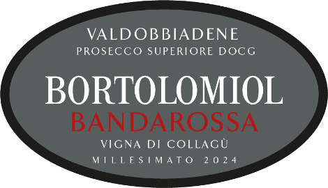 Etichetta del vino Valdobbiadene Prosecco Superiore BandaRossa Vigna di Collagù Extra Dry 2024