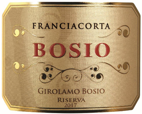 Etichetta del vino Franciacorta Riserva Girolamo Bosio Pas Dosé 2017