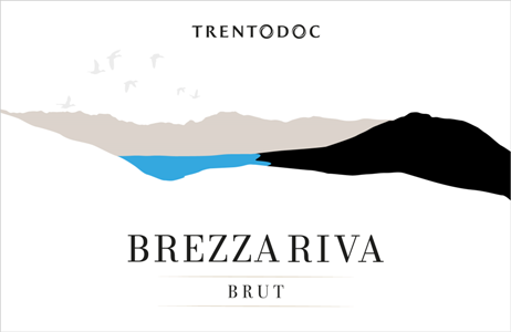 Etichetta del vino Trento Brezza Riva Brut