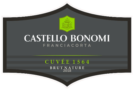 Etichetta del vino Franciacorta Cuvée 1564 Brut Nature 2018
