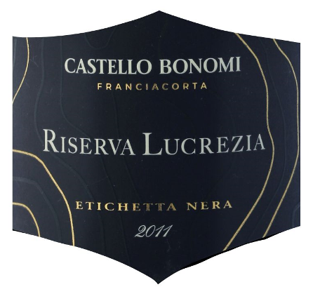 Etichetta del vino Franciacorta Riserva Lucrezia Etichetta Nera Extra Brut 2011