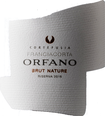 Etichetta del vino Franciacorta Riserva Orfano Nature 2015