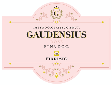 Etichetta del vino Etna Gaudensius Rosé Brut